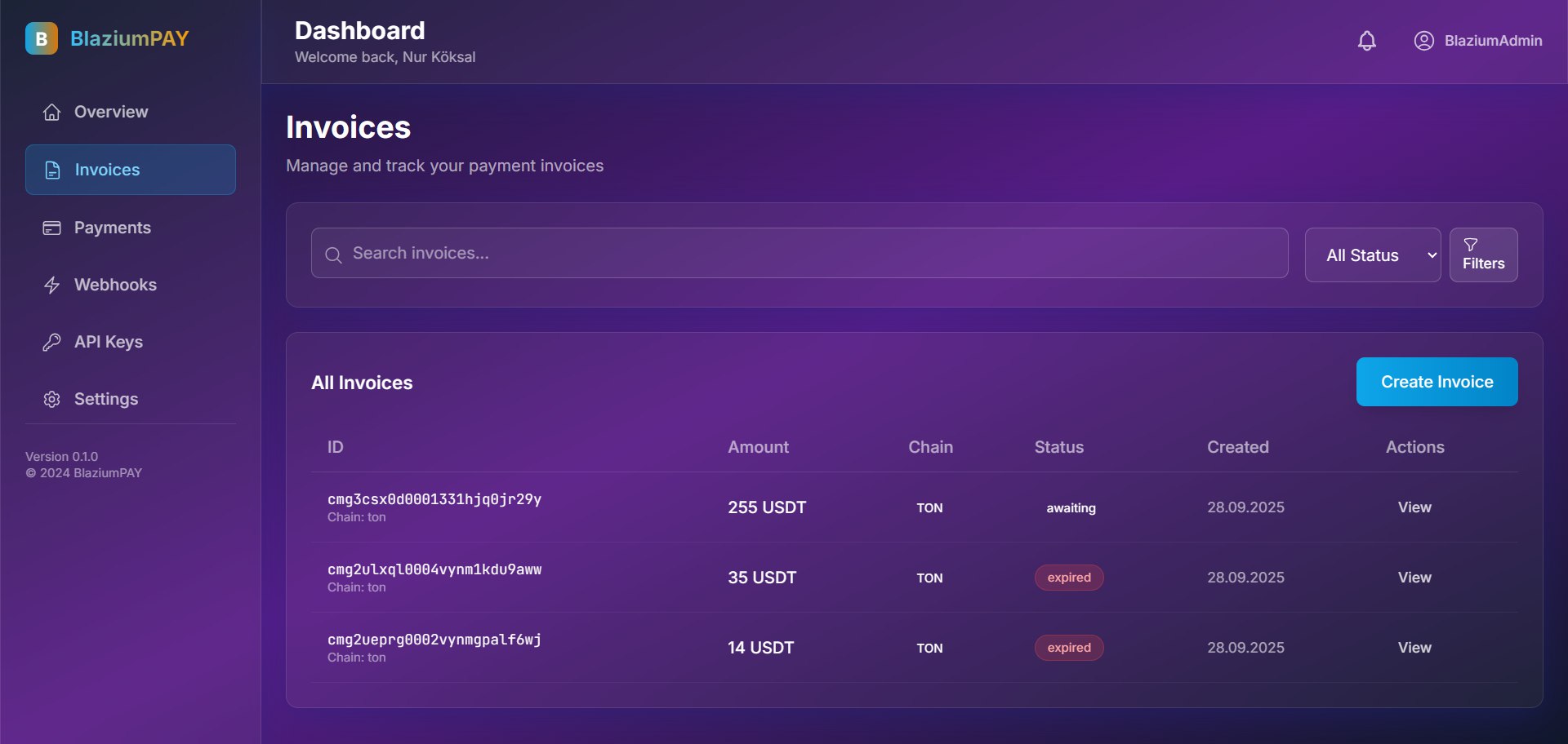 BlaziumPay crypto payment concept